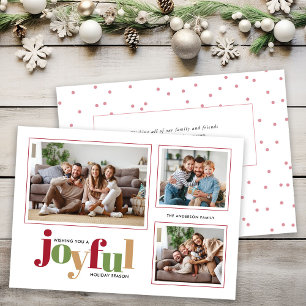 Tarjeta Festiva Alegres 3 fotos Navidades de mensajes personales