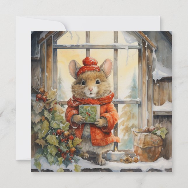 Tarjeta Festiva Alegres Campanadas: Saludos de la Temporada (Anverso)