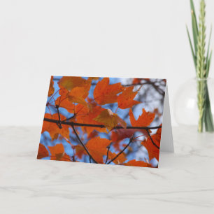 Tarjeta Festiva Alegres hojas de otoño