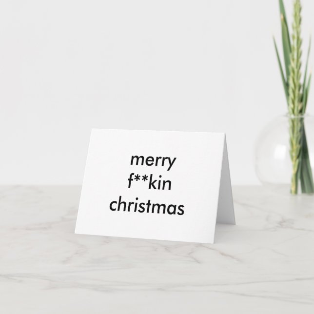 Tarjeta Festiva alegres navidades de p**a (Anverso)