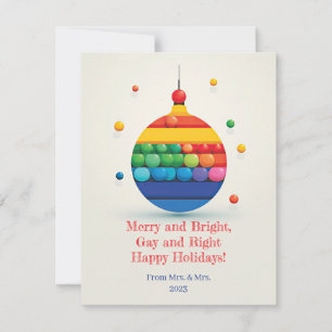 Tarjeta Festiva Alegres y Brillantes, Gay y Correctos – ¡Felices F