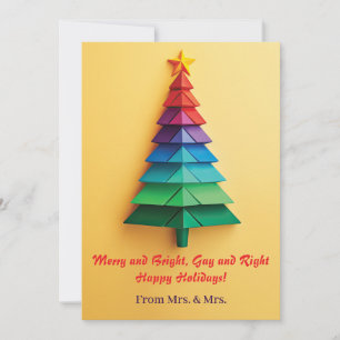 Tarjeta Festiva Alegres y Brillantes, Gays y Correctos – ¡Felices 