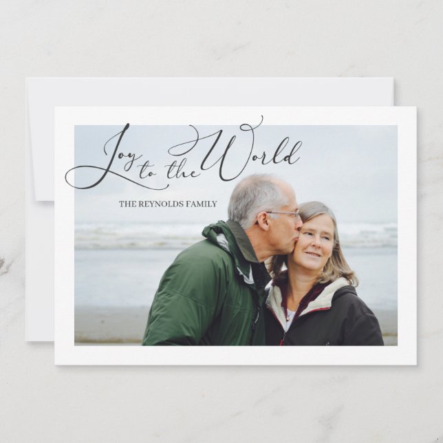 Tarjeta Festiva Alegría a los Navidades de fotografía del mundo (Anverso)