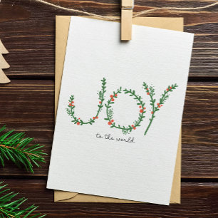 Tarjeta Festiva Alegría a los Navidades del mundo, guirnaldas verd