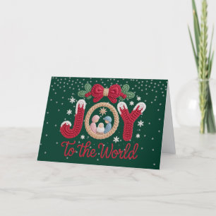 Tarjeta Festiva Alegría Al Hilo Del Mundo (Falso, No Es Hilo Real)
