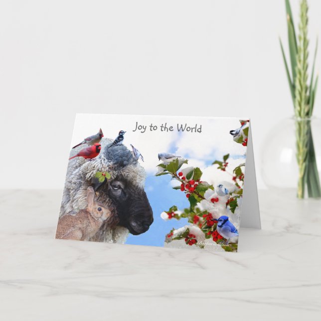 Tarjeta Festiva Alegría al mundo: Disfrute de los placeres simples (Anverso)