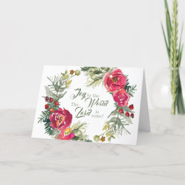 Tarjeta Festiva Alegría al mundo El Señor ha venido, Navidades