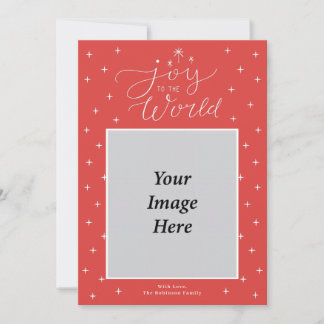 Tarjeta Festiva Alegría al mundo foto religiosa