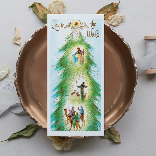 Tarjeta Festiva Alegría al mundo Navidades de la Natividad del Áng (Subido por el creador)