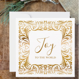 Tarjeta Festiva Alegría al Personalizado mundial Navidades de oro 