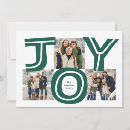 Tarjeta Festiva Alegría audaz tres Navidades rojos modernos