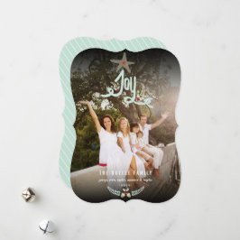 Tarjeta Festiva Alegría caligráfica rústica dibujada a mano con fo