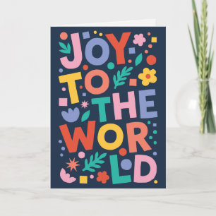 Tarjeta Festiva Alegría Colorida Para El Mundo