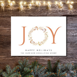 Tarjeta Festiva Alegría corporativa Terracotta Wreath Watercolor