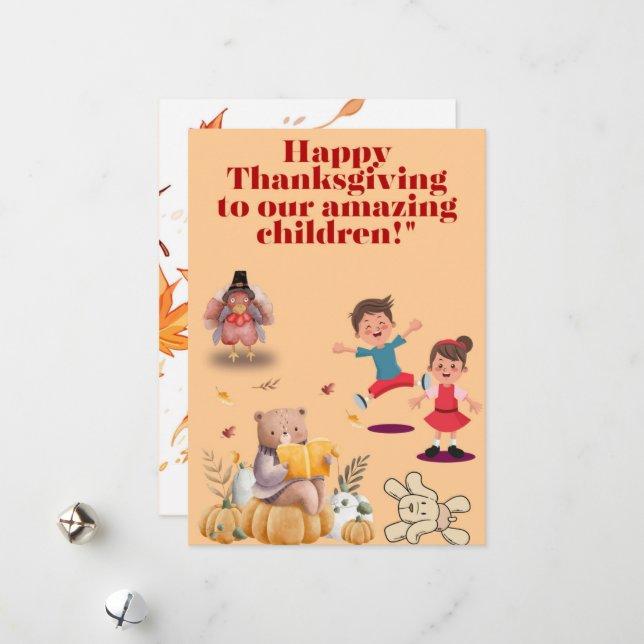 Tarjeta Festiva Alegría de Acción de Gracias por nuestros amados n (Anverso/Reverso In Situ)