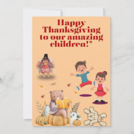 Tarjeta Festiva Alegría de Acción de Gracias por nuestros amados n