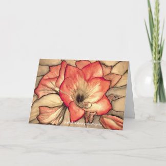 Tarjeta Festiva Alegría de Amarylis de Ana Haaland