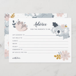 Tarjeta Festiva Alegría de flores de Koala para los padres