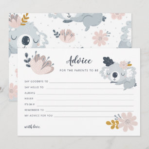 Tarjeta Festiva Alegría de flores de Koala para los padres