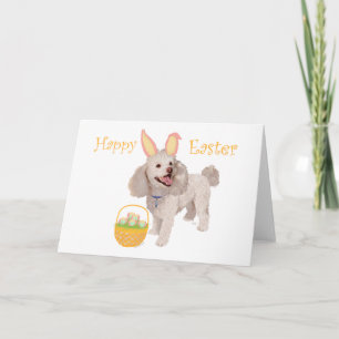 Tarjeta Festiva Alegría de Pascua de Caniche