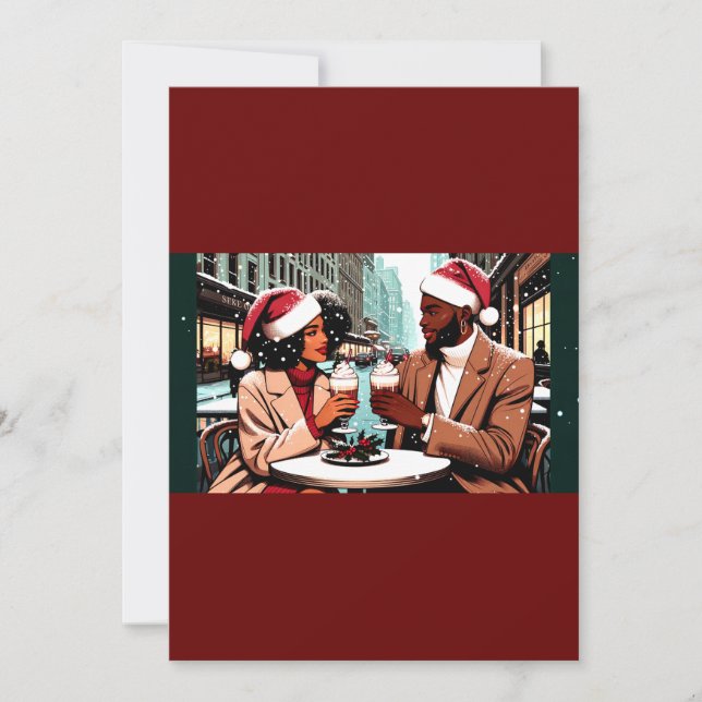Tarjeta Festiva Alegría de Yuletide en la ciudad (Anverso)