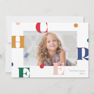 Tarjeta Festiva ALEGRÍA - diseño de foto festiva y juguetona para