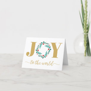 Tarjeta Festiva Alegría elegante y moderna para los Navidades de l