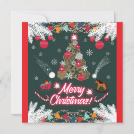 Tarjeta Festiva Alegría eterna de los Navidades