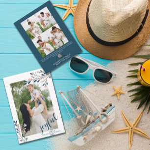 Tarjeta Festiva Alegría Floral de Invierno   Foto 