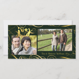 Tarjeta Festiva ALEGRÍA, Flourish elegante del oro en árbol de