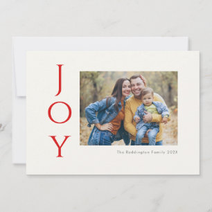 Tarjeta Festiva Alegría fotográfica minimalista