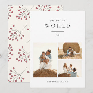 Tarjeta Festiva Alegría moderna a los Navidades del mundo