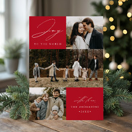 Tarjeta Festiva Alegría moderna al mundo rojo 4 foto