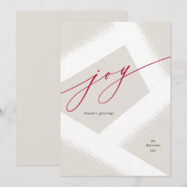 Tarjeta Festiva Alegría moderna Resumen simple no foto