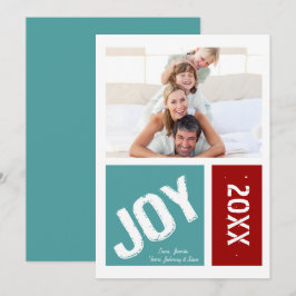 Tarjeta Festiva Alegría moderna simple: tus Navidades de fotos