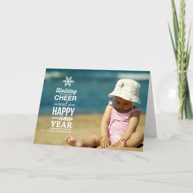 Tarjeta Festiva alegría navideña (Anverso)