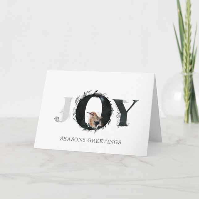 Tarjeta Festiva Alegría Navideña Invernal Etérea Saludos de Tempor (Anverso)