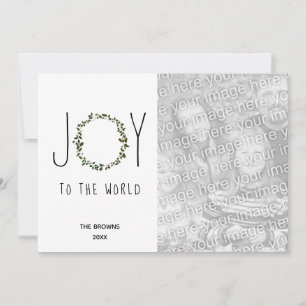 Tarjeta Festiva Alegría Para Los Navidades De Fotografía De La Gue