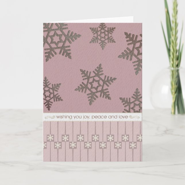 Tarjeta Festiva Alegría, paz y amor (Anverso)