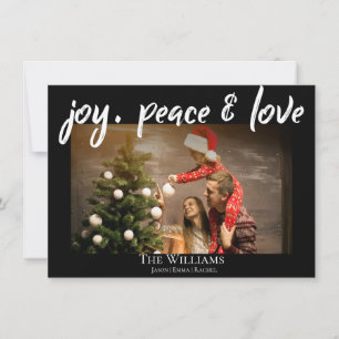 Tarjeta Festiva Alegría Paz Y Amor Foto NAVIDADES