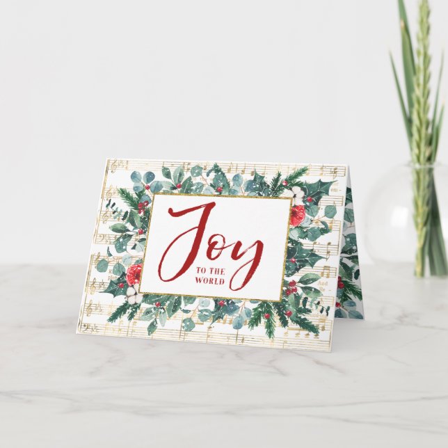 Tarjeta Festiva Alegría por el Año Mundial en foto de reseña (Anverso)