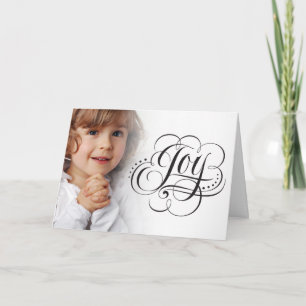 Tarjeta Festiva Alegría por la caligrafía de los Navidades religio