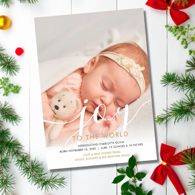 Tarjeta Festiva Alegría por la foto del recién nacido al nacimient (Subido por el creador)