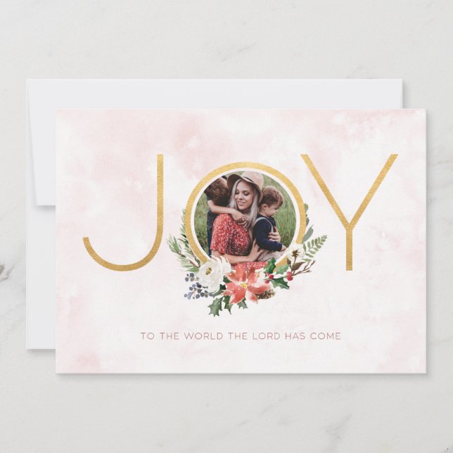 Tarjeta Festiva Alegría por la fotografía floral acuática mundial (Anverso)