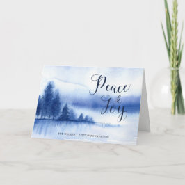 Tarjeta Festiva Alegría por la paz corporativa del lago invernal d