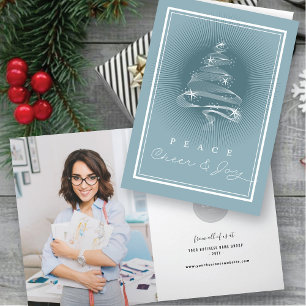 Tarjeta Festiva Alegría por la paz, desgarrador negocio de árboles