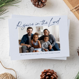 Tarjeta Festiva Alegría por los Navidades manuscritos del Señor Az