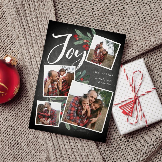 Tarjeta Festiva Alegría rusa | Collage de fotos de Navidades (Subido por el creador)