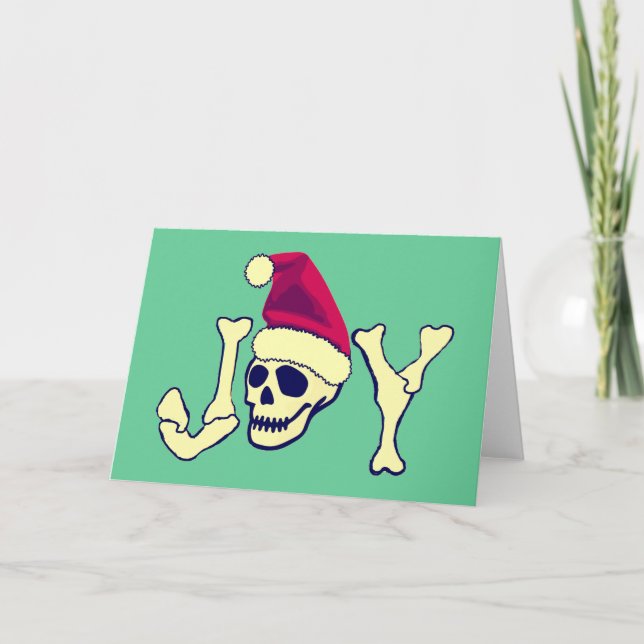 Tarjeta Festiva Alegría - Santa SKull (Anverso)