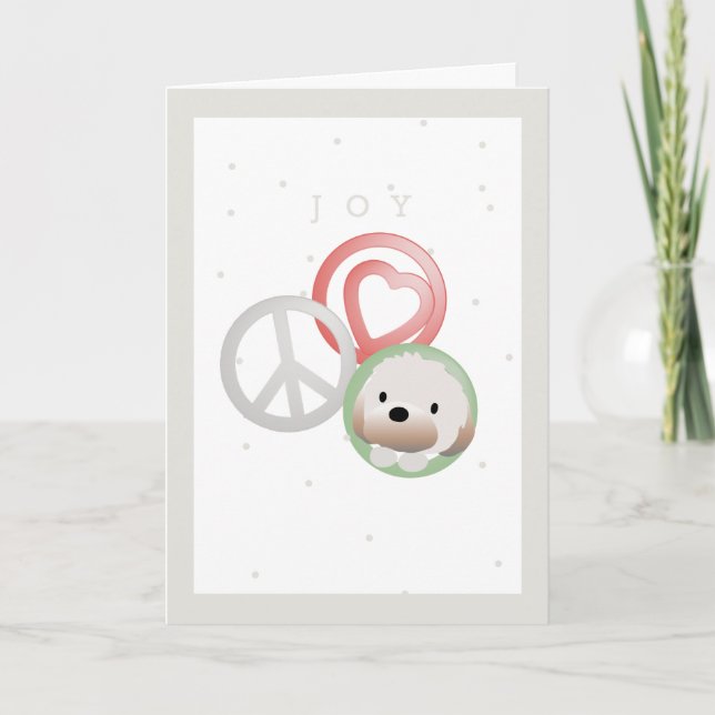 Tarjeta Festiva Alegría Shihtzu (Anverso)